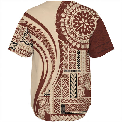 Samoa Baseball Shirt Samoan Siapo Brown Design