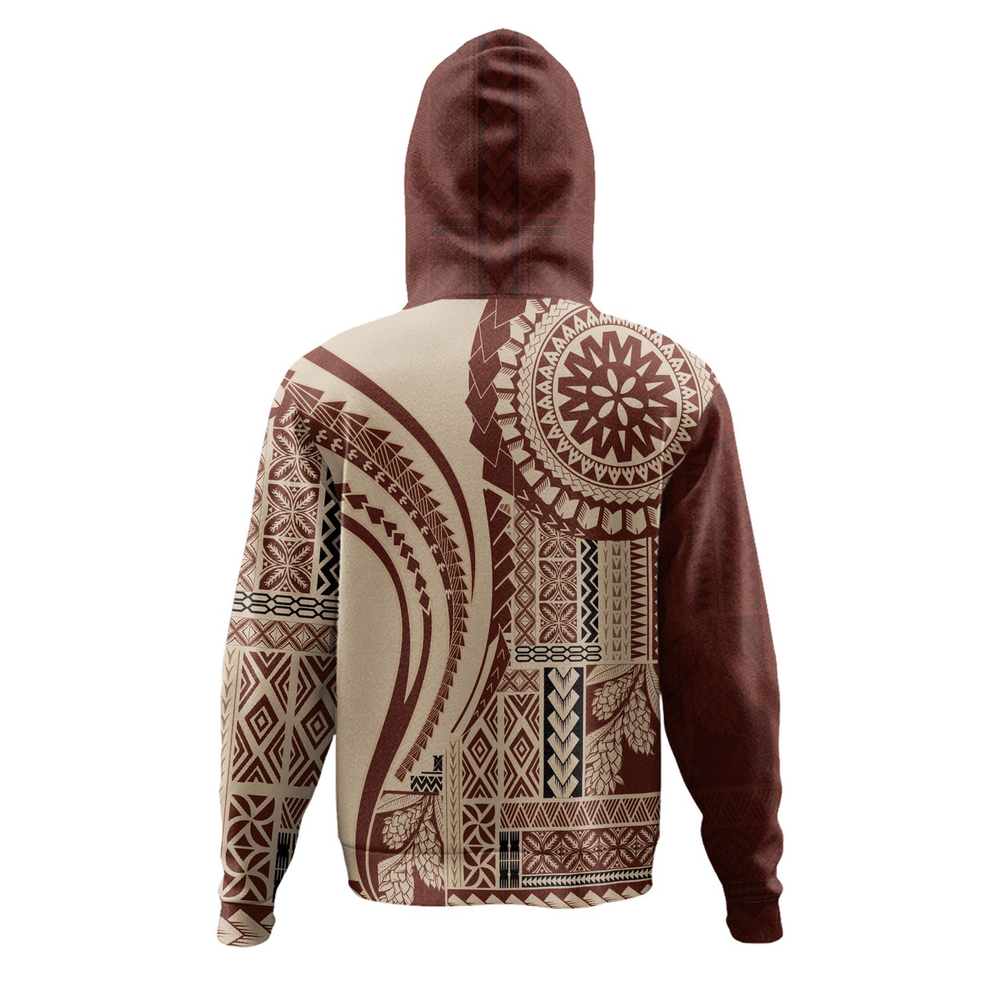 Samoa Hoodie Samoan Siapo Brown Design