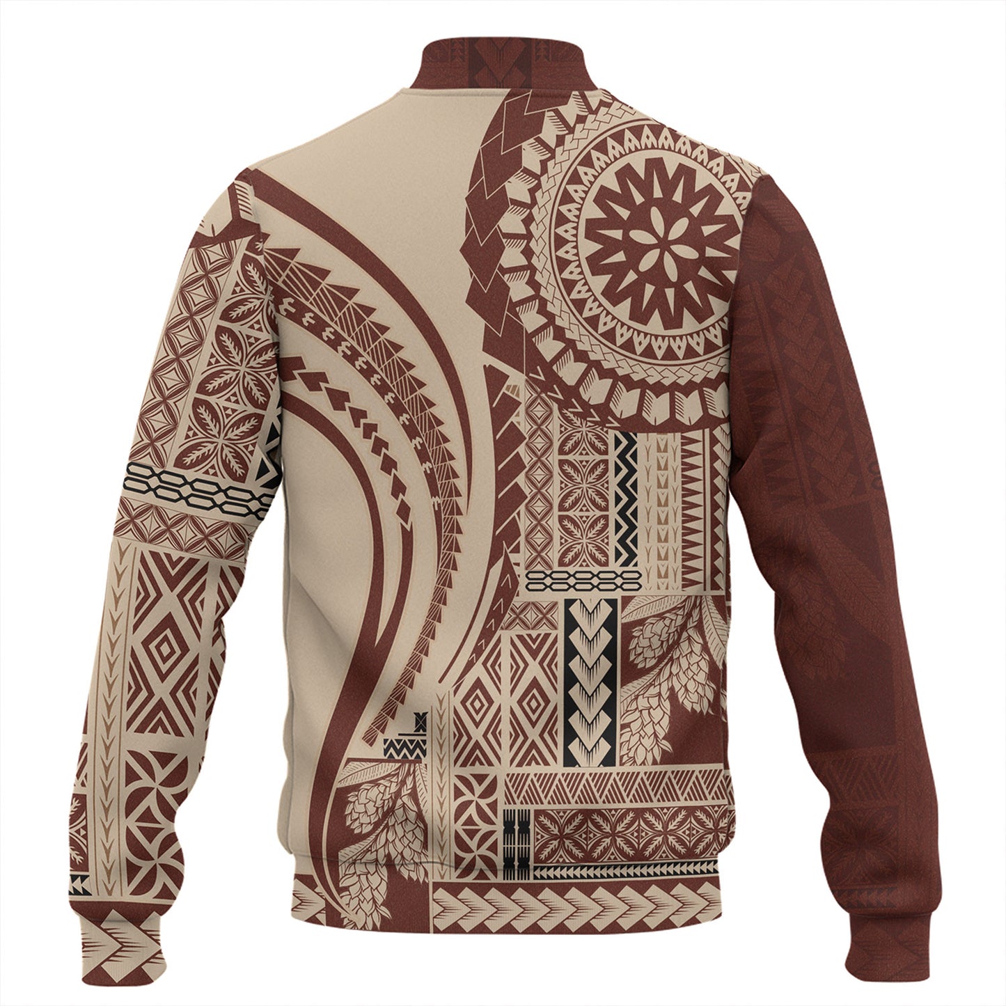 Samoa Baseball Jacket Samoan Siapo Brown Design