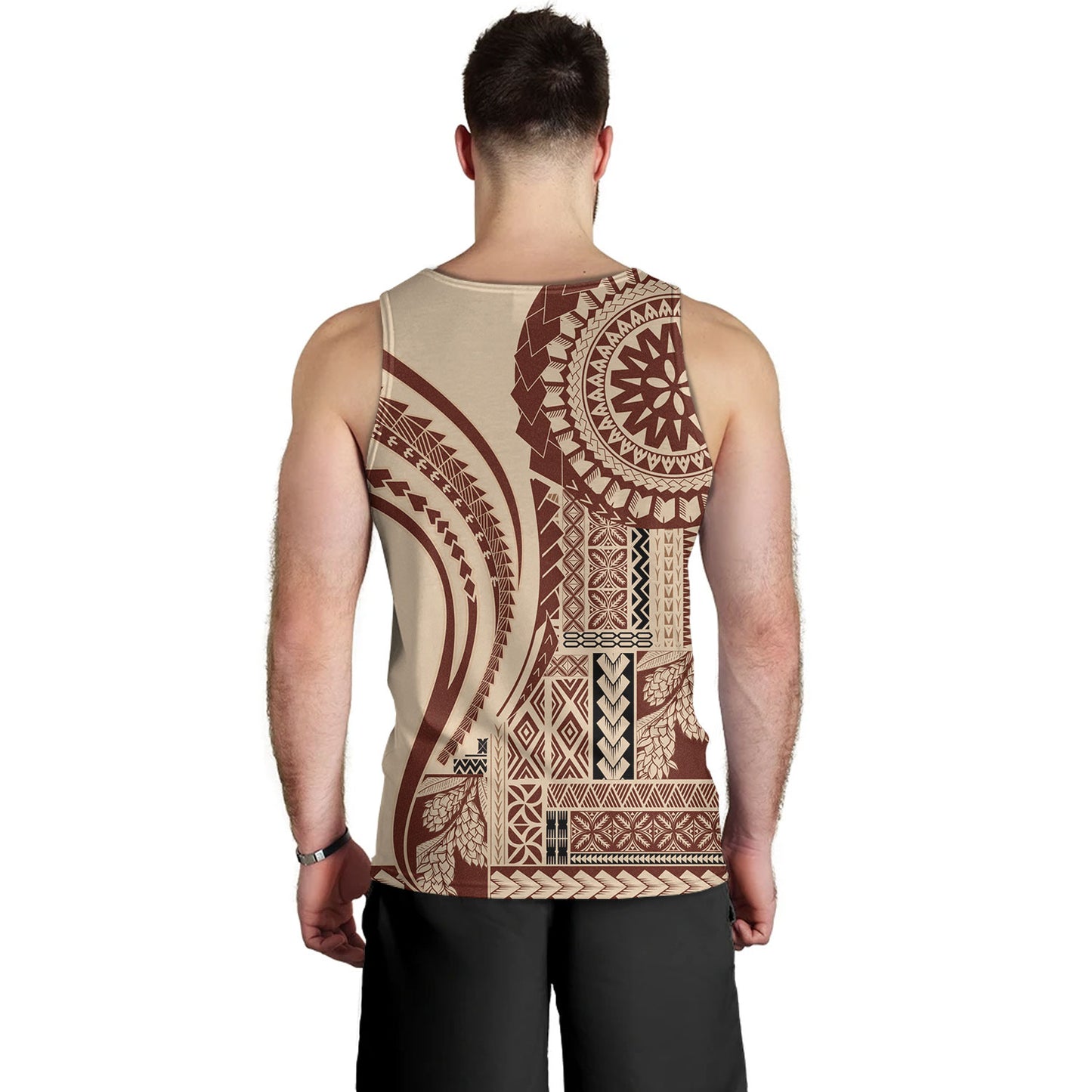 Samoa Tank Top Samoan Siapo Brown Design