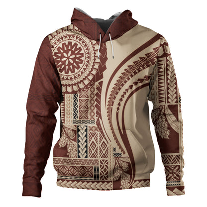Samoa Hoodie Samoan Siapo Brown Design