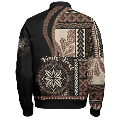 Samoa Bomber Jacket Custom Samoan Siapo Motif Classic Style