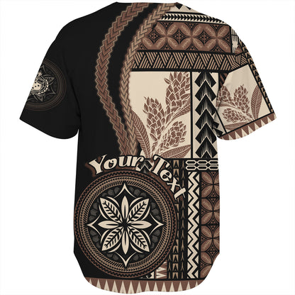 Samoa Baseball Shirt Custom Samoan Siapo Motif Classic Style