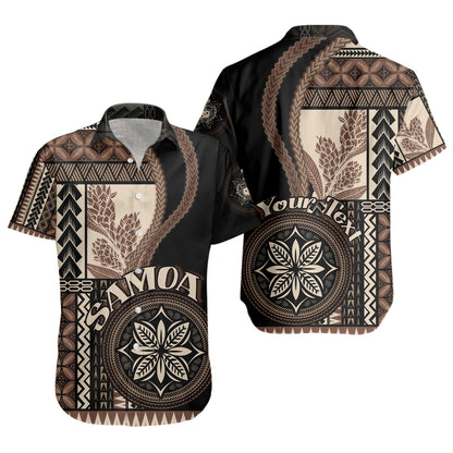 Samoa Short Sleeve Shirt Custom Samoan Siapo Motif Classic Style