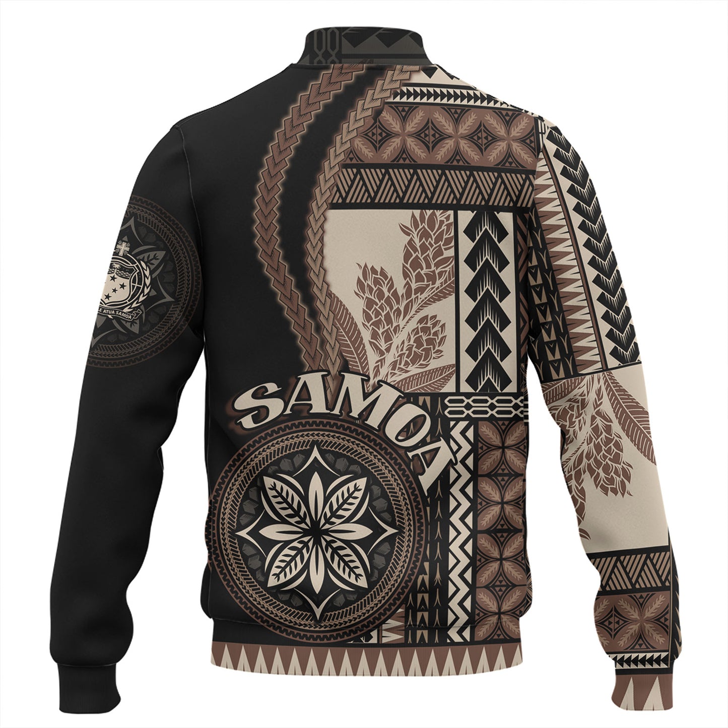 Samoa Baseball Jacket Custom Samoan Siapo Motif Classic Style