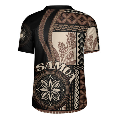 Samoa Rugby Jersey Custom Samoan Siapo Motif Classic Style