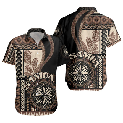 Samoa Short Sleeve Shirt Custom Samoan Siapo Motif Classic Style