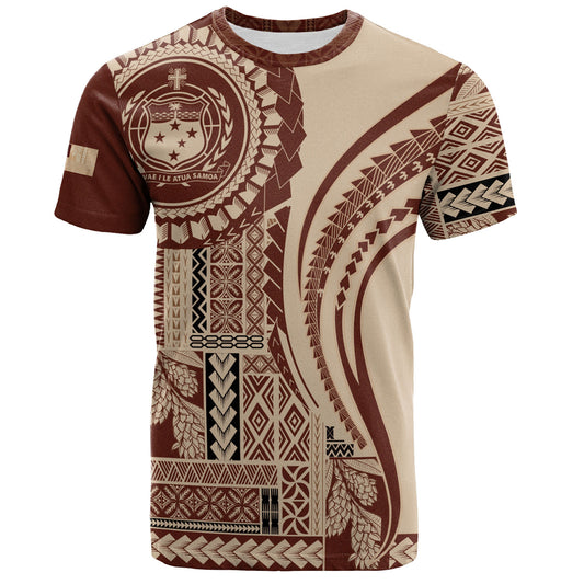 Samoa T-Shirt Seal Samoan Siapo Brown Design