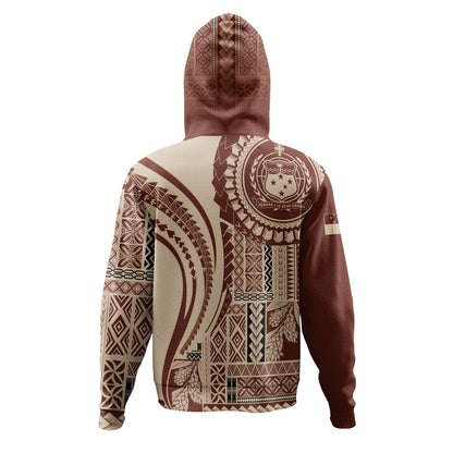 Samoa Hoodie Seal Samoan Siapo Brown Design
