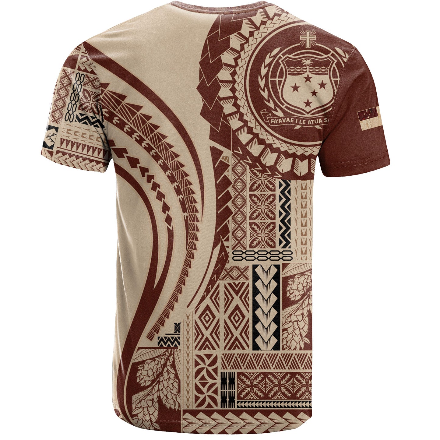 Samoa T-Shirt Seal Samoan Siapo Brown Design