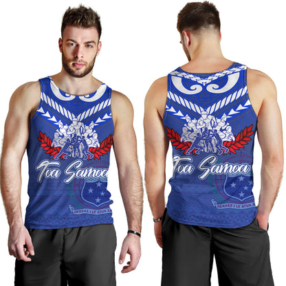Samoa Custom Personalised Tank Top Toa Samoa Tribal Pattern