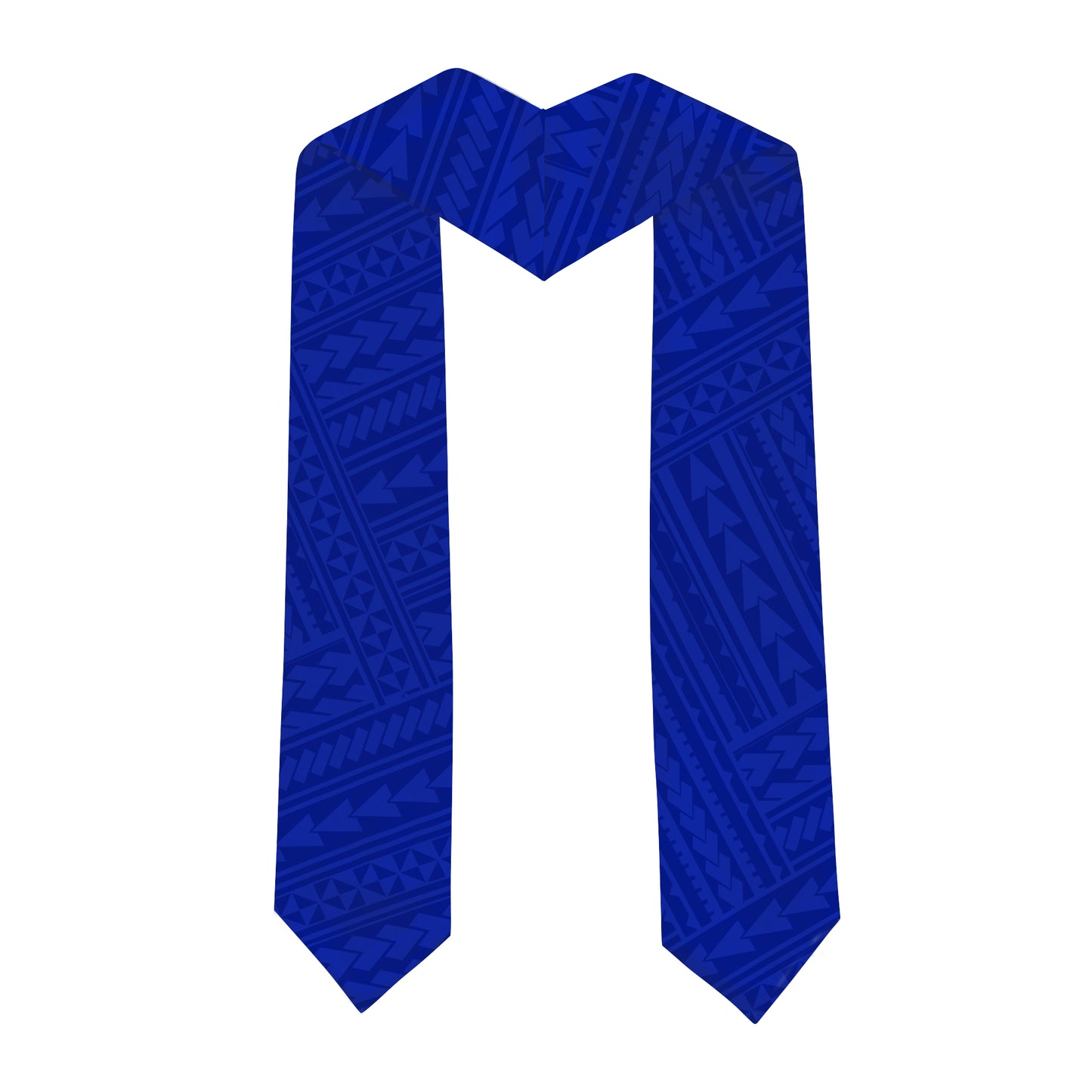 Samoa Graduation Stole Custom Floral Ulafala Lei Style Blue