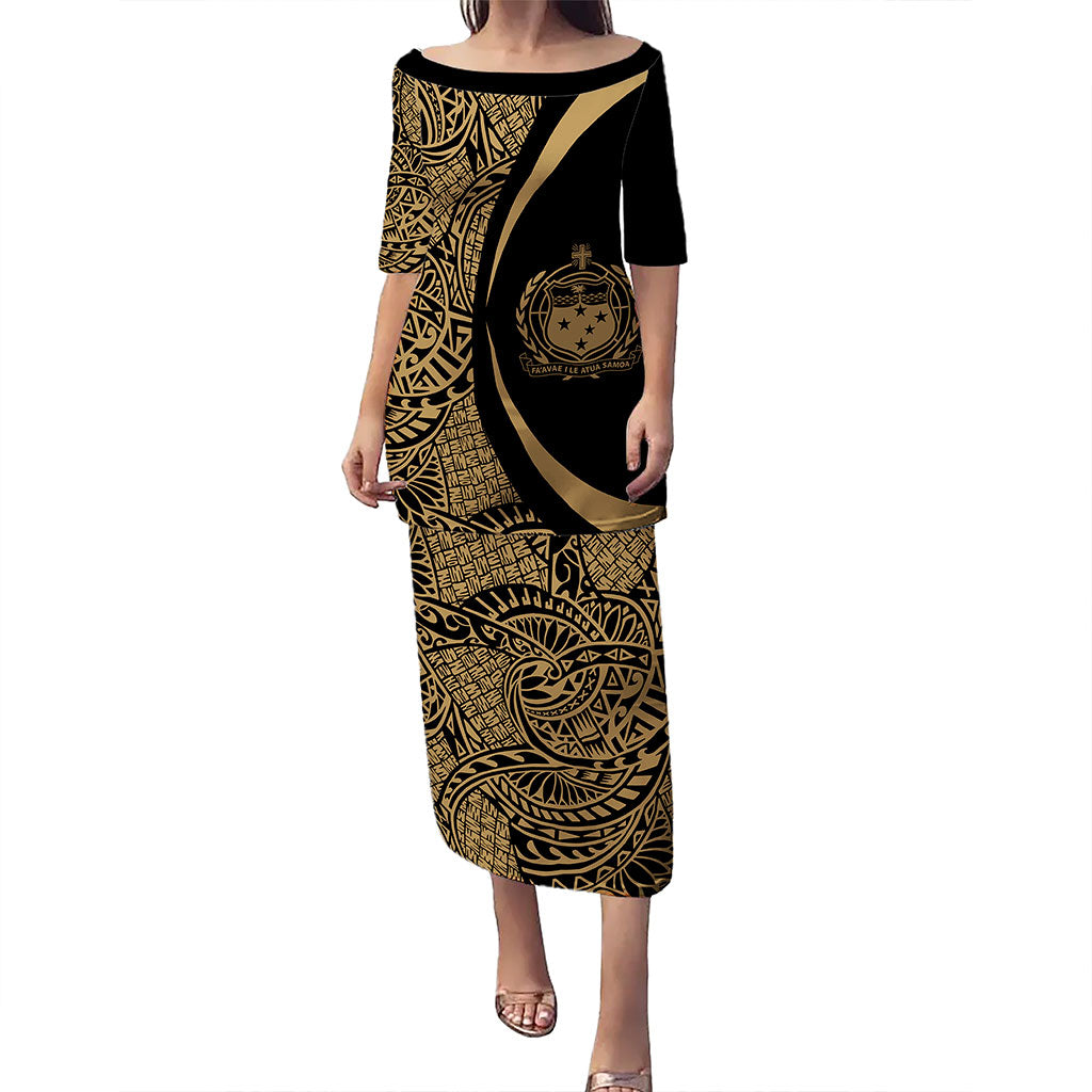 Samoa Puletasi Coat Of Arms Lauhala Circle Style