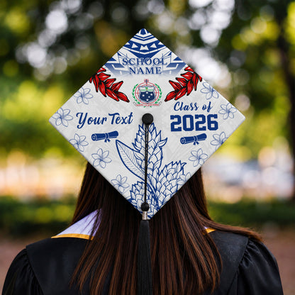 Samoa Graduation Cap Custom 2026 Polynesian Floral Ulafala In My Heart