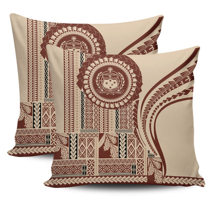 Samoa Pillow Cover Seal Samoan Siapo Brown Design