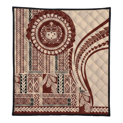 Samoa Premium Quilt Seal Samoan Siapo Brown Design