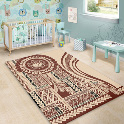 Samoa Area Rug Seal Samoan Siapo Brown Design