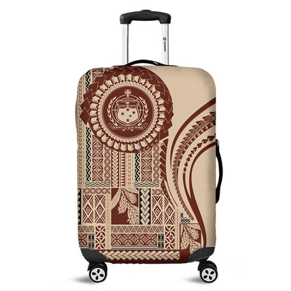 Samoa Luggage Cover Seal Samoan Siapo Brown Design