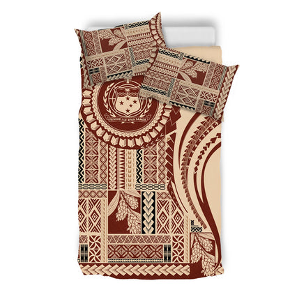 Samoa Bedding Set Seal Samoan Siapo Brown Design