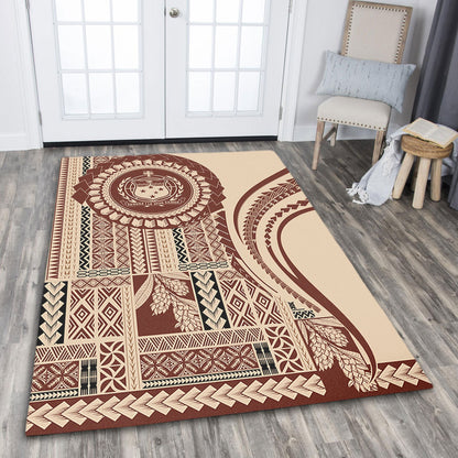 Samoa Area Rug Seal Samoan Siapo Brown Design