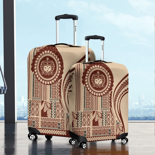 Samoa Luggage Cover Seal Samoan Siapo Brown Design