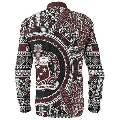 Samoa Long Sleeve Shirt Masi Dobby Special Design