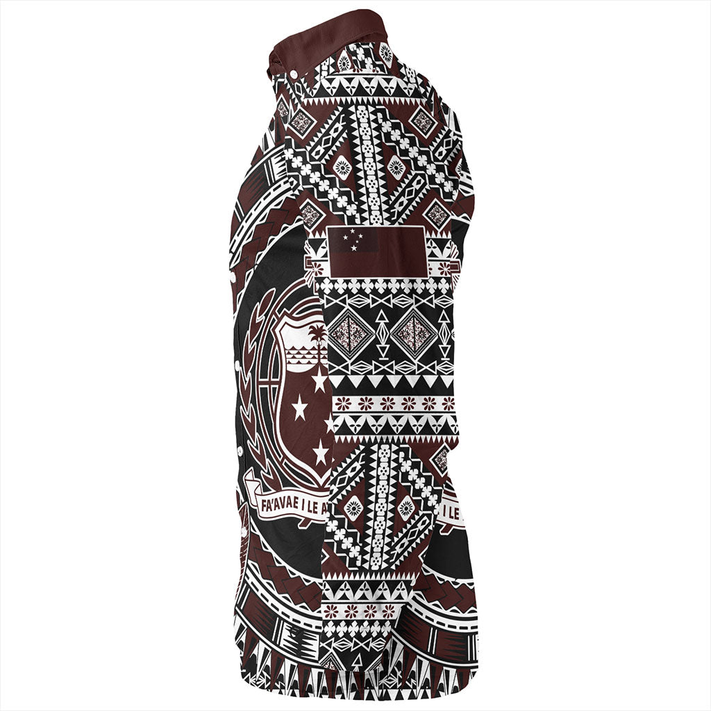 Samoa Long Sleeve Shirt Masi Dobby Special Design