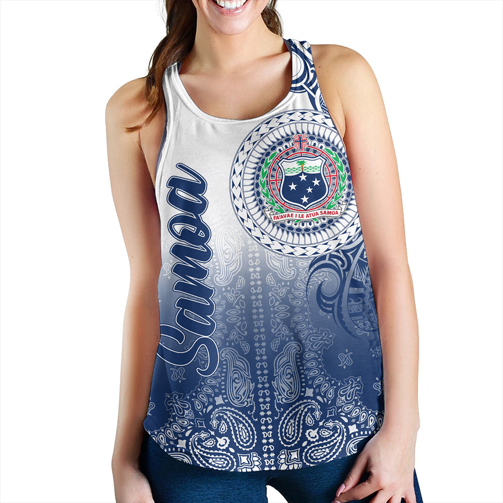 Samoa Women Tank Custom Pattern With Paisley Style
