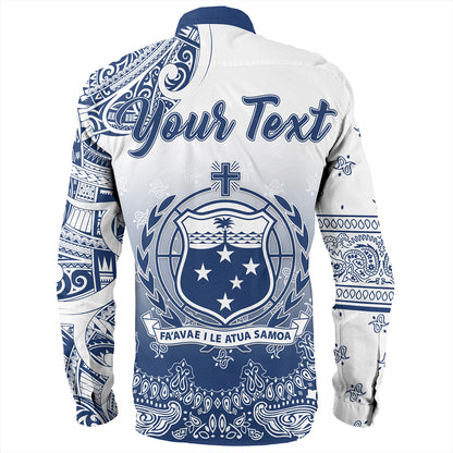Samoa Long Sleeve Shirt Custom Pattern With Paisley Style