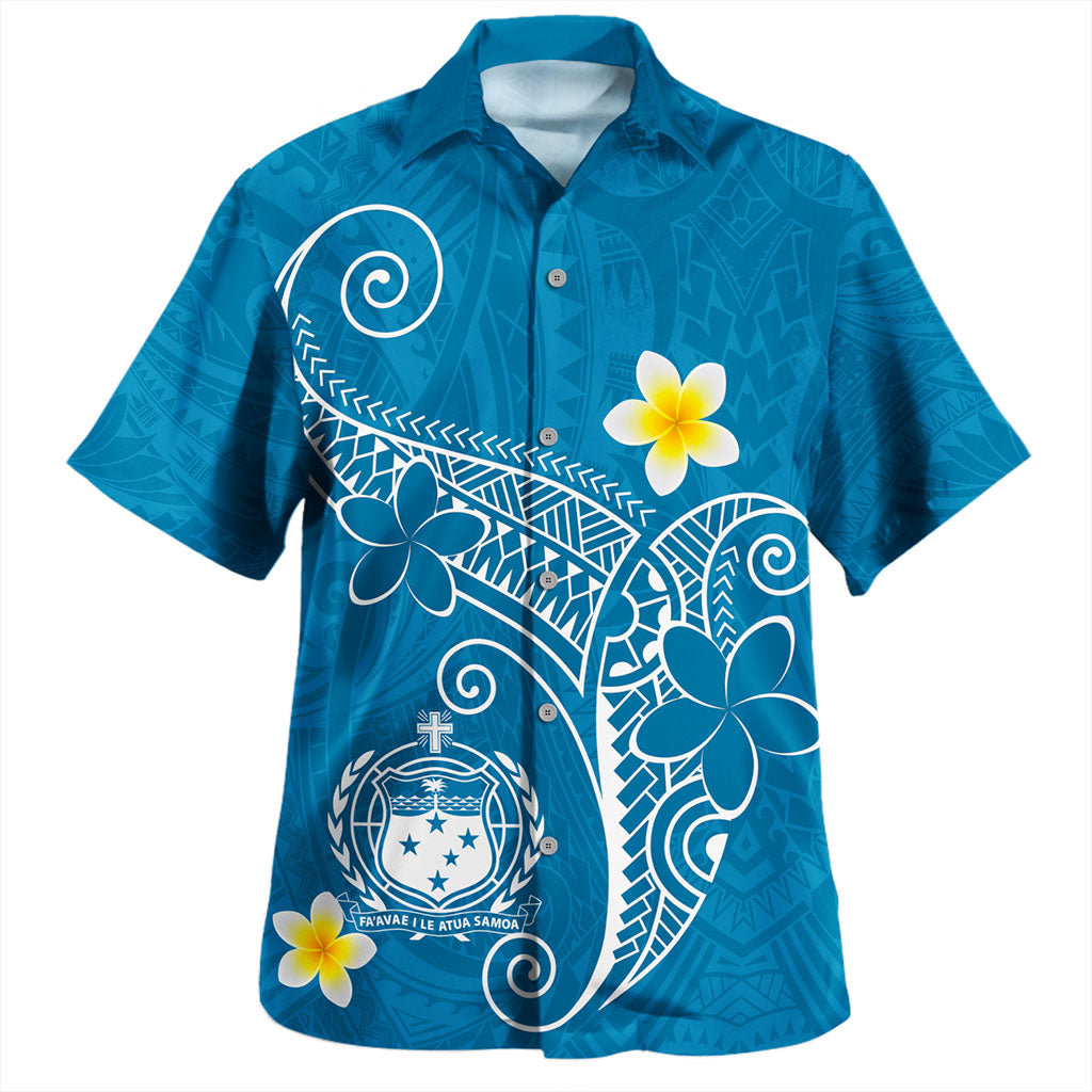 Samoa Hawaiian Shirt Polynesia Floral Tribal