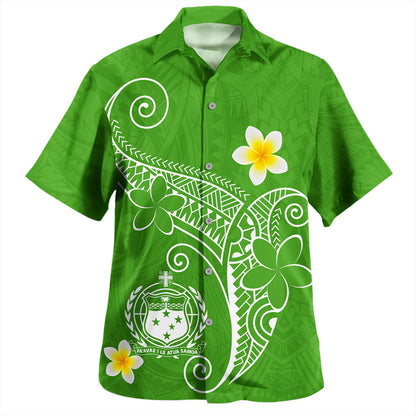 Samoa Hawaiian Shirt Polynesia Floral Tribal