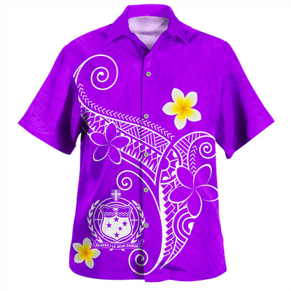 Samoa Hawaiian Shirt Polynesia Floral Tribal Ver.1