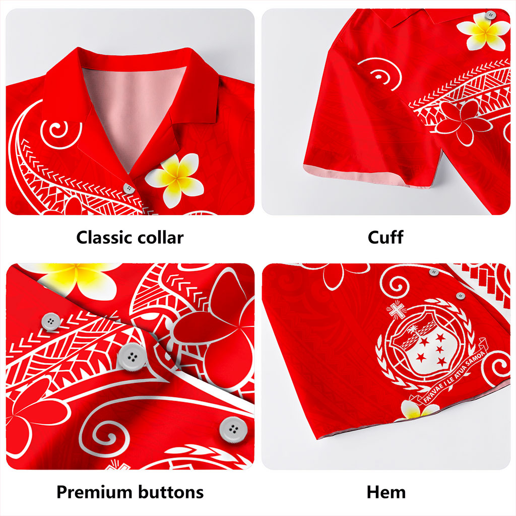 Samoa Hawaiian Shirt Polynesia Floral Tribal Ver.1
