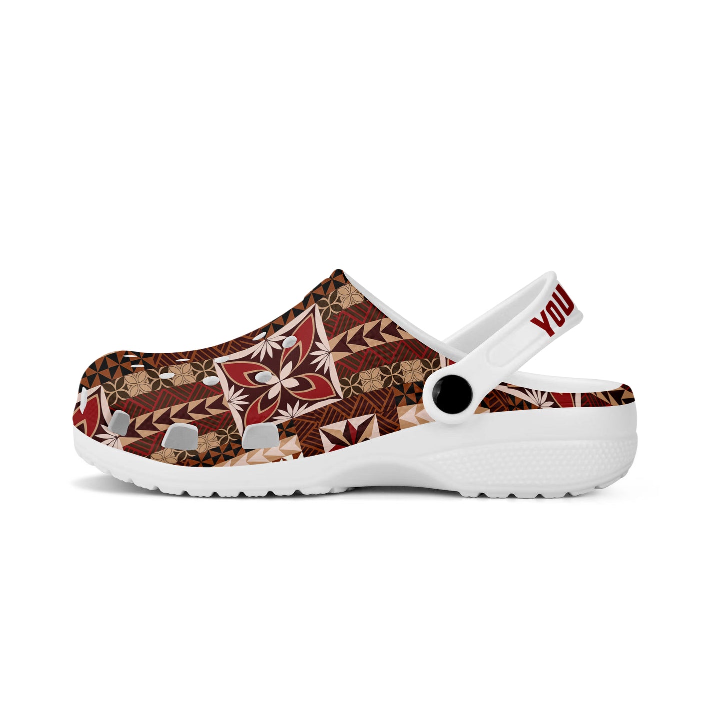 Samoa Clogs Shoes Custom Text Samoa Siapo Pattern Print