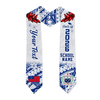 Samoa Graduation Stole Tribal Coat Of Arms Ula Fala Original Style