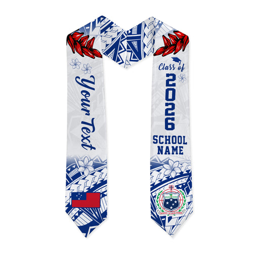 Samoa Graduation Stole Tribal Coat Of Arms Ula Fala Original Style