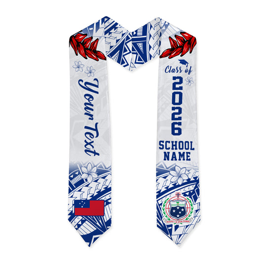 Samoa Graduation Stole Tribal Coat Of Arms Ula Fala Original Style