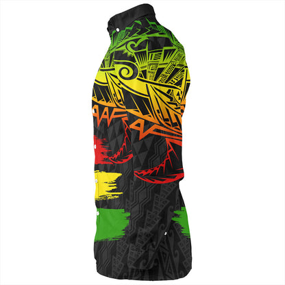 Samoa Long Sleeve Shirt Tribal Polynesian Grunge Reggae