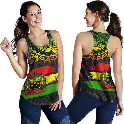 Samoa Women Tank Tribal Polynesian Grunge Reggae
