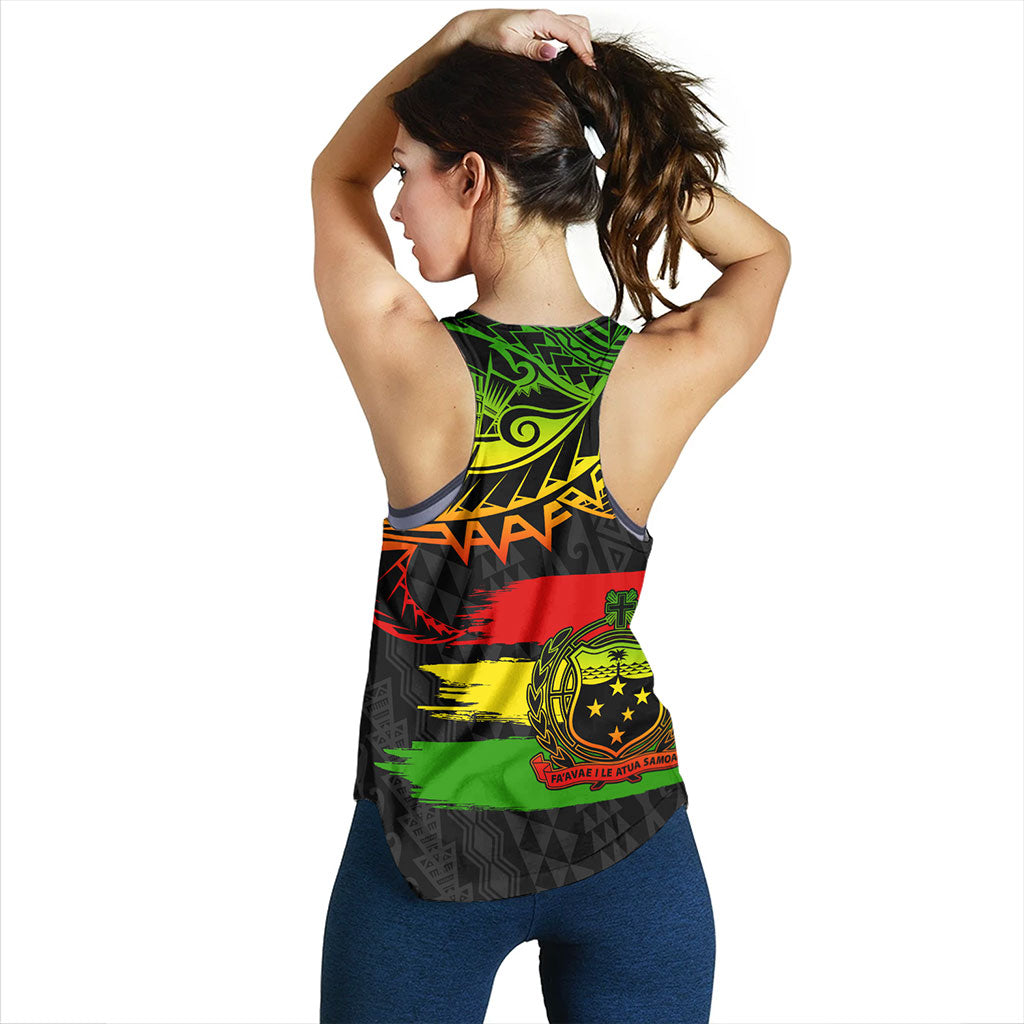 Samoa Women Tank Tribal Polynesian Grunge Reggae