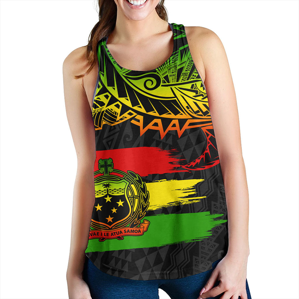 Samoa Women Tank Tribal Polynesian Grunge Reggae