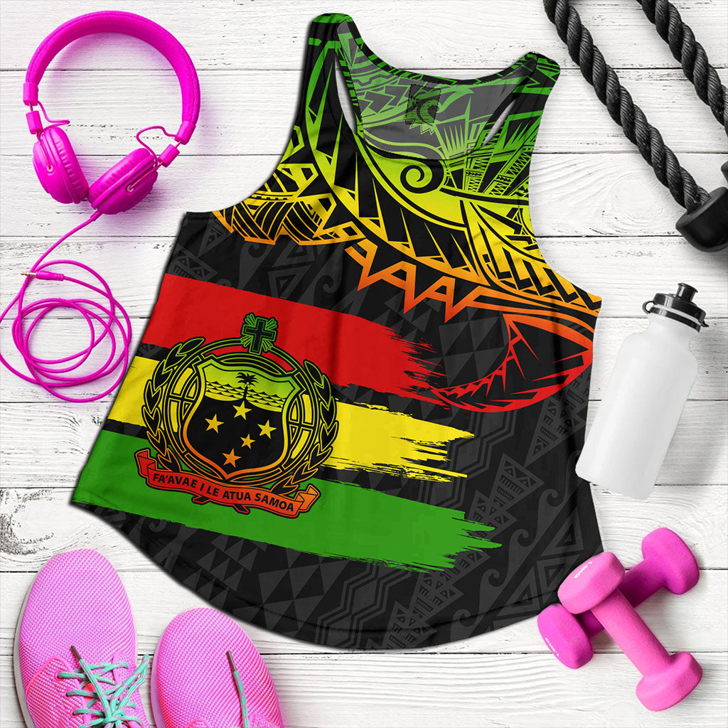 Samoa Women Tank Tribal Polynesian Grunge Reggae