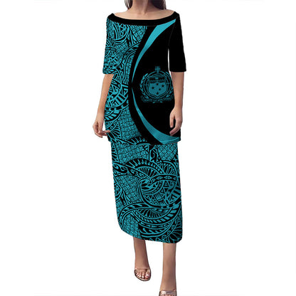 Samoa Puletasi Coat Of Arms Lauhala Circle Style