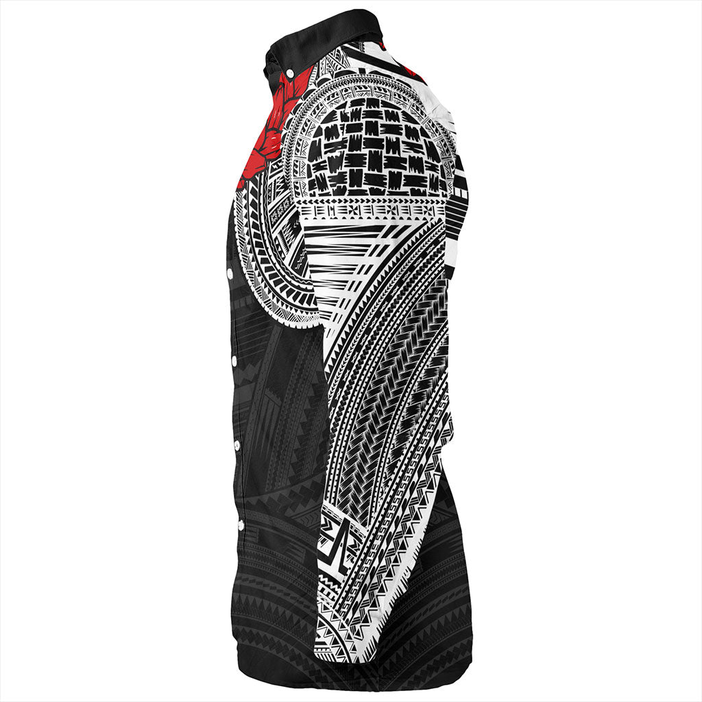 Samoa Long Sleeve Shirt Ula Fala Tatau Design