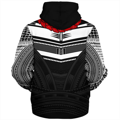 Samoa Sherpa Hoodie Ula Fala Tatau Design