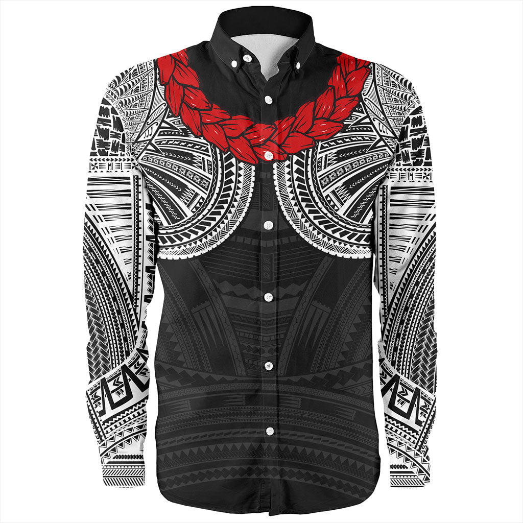 Samoa Long Sleeve Shirt Ula Fala Tatau Design