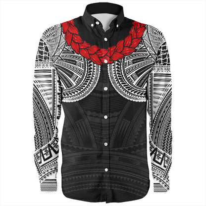 Samoa Long Sleeve Shirt Ula Fala Tatau Design