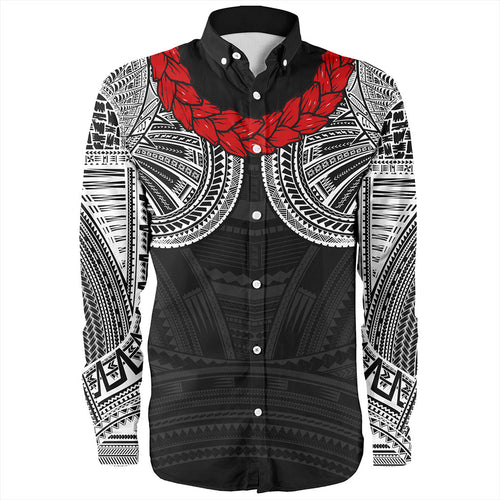 Samoa Long Sleeve Shirt Ula Fala Tatau Design