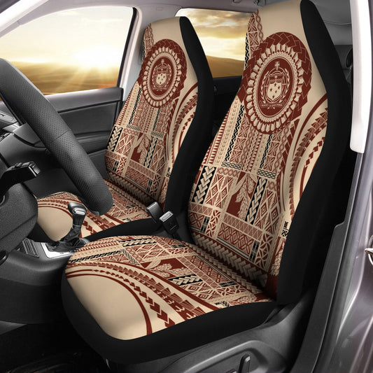 Samoa Car Seat Covers Seal Samoan Siapo Brown Design