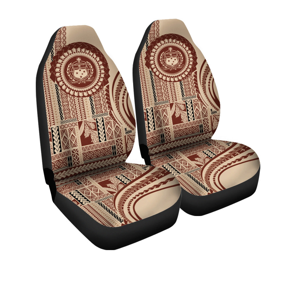Samoa Car Seat Covers Seal Samoan Siapo Brown Design